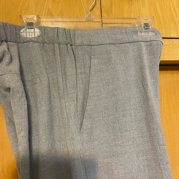 Old Navy wide leg crop pants gray front pockets size 12 - Picture 7 of 9